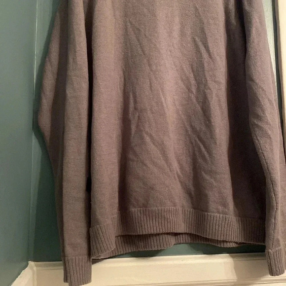 Patagonia mens gray quarter zip sweater - large - lambswool blend - Picture 6 of 6